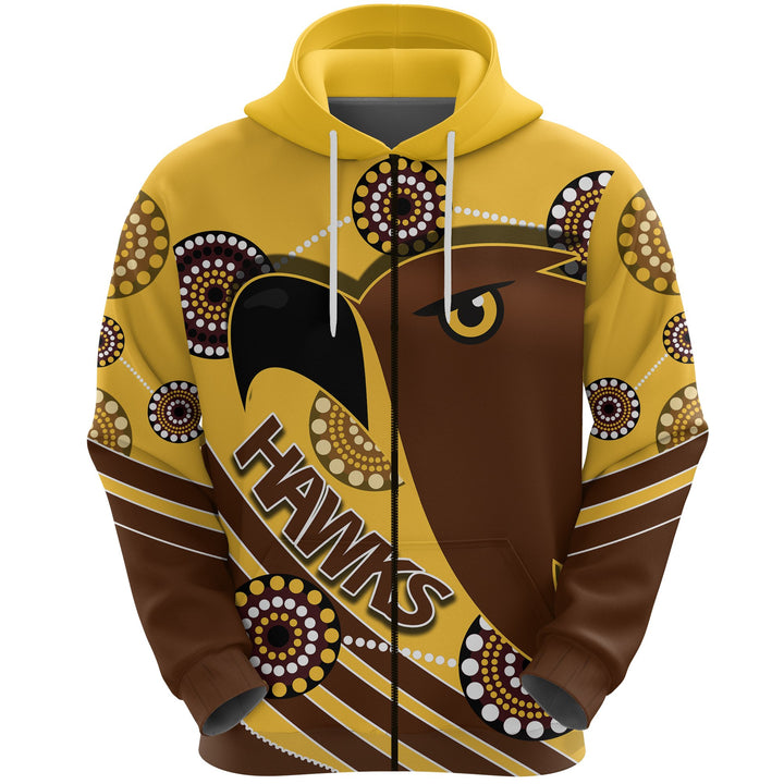 Afl Hawthorn Hawks Indigenous Zip Up Hoodie