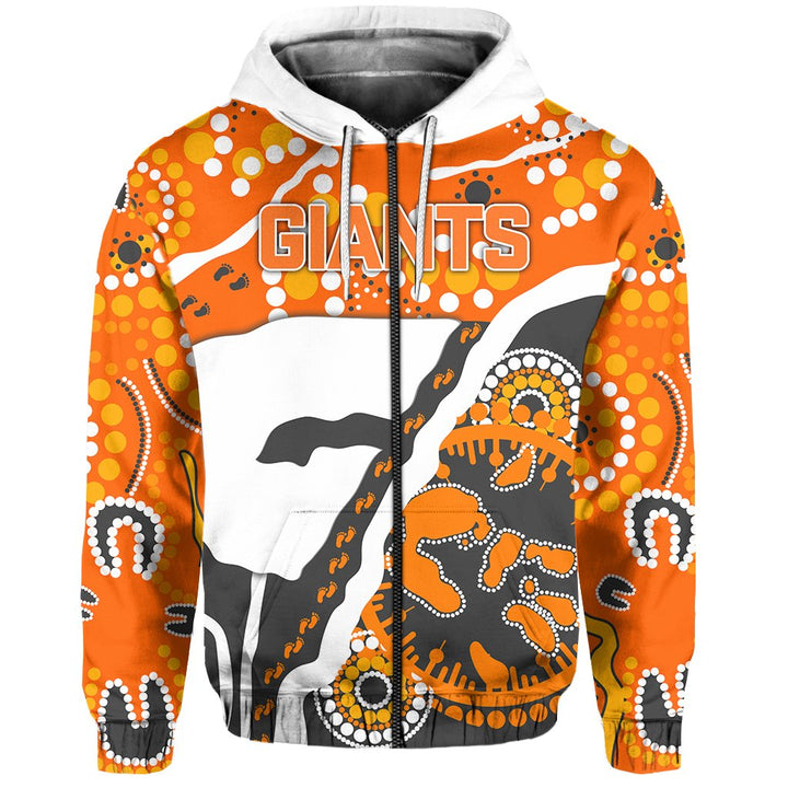 Afl Greater Western Sydney Giants Indigenous Zip Up Hoodie