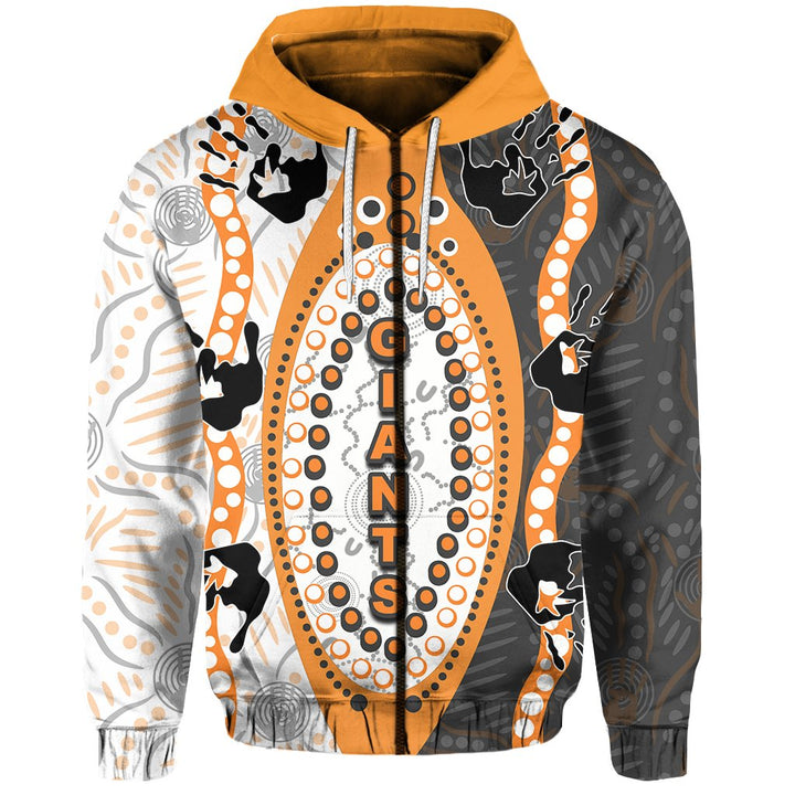 Afl Greater Western Sydney Giants Aboriginal Zip Up Hoodie