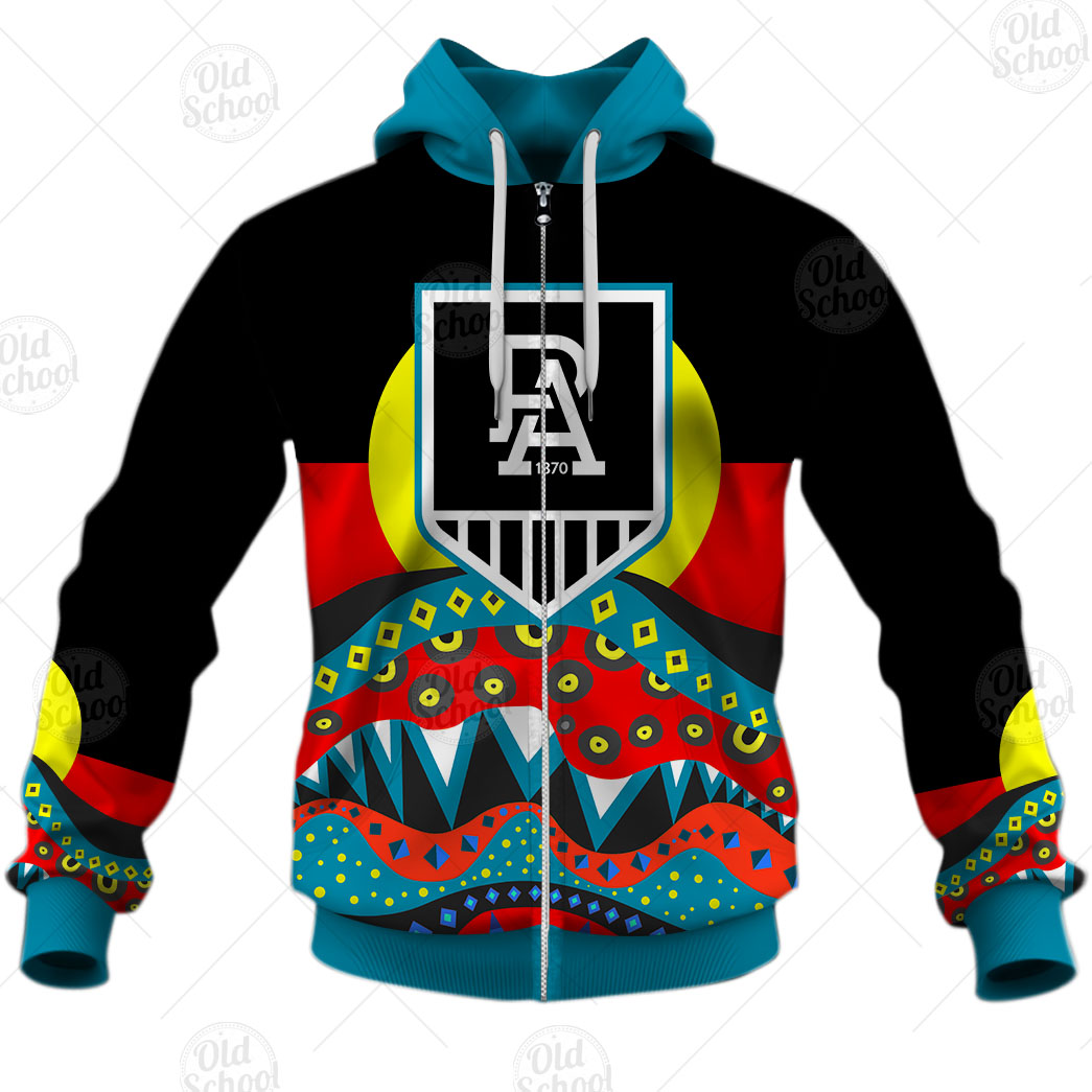 Afl Port Adelaide Indigenous Zip Up Hoodie