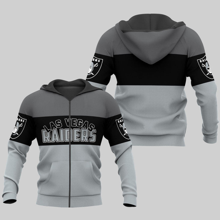 Las Vegas Raiders Zip Up Hoodies Extreme Pullover Hoodie 3D