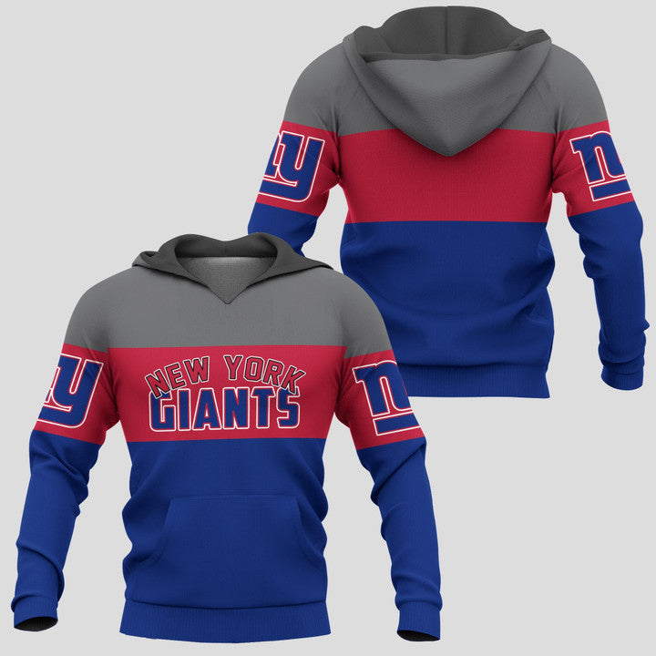New York Giants Zip Up Hoodies Extreme Pullover Hoodie 3D