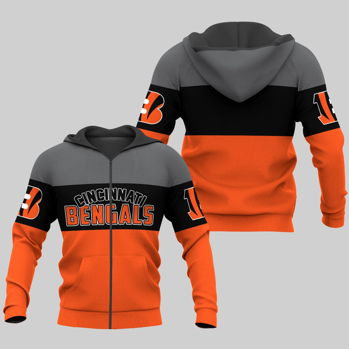 Cincinnati Bengals Zip Up Hoodies Extreme Pullover Hoodie 3D