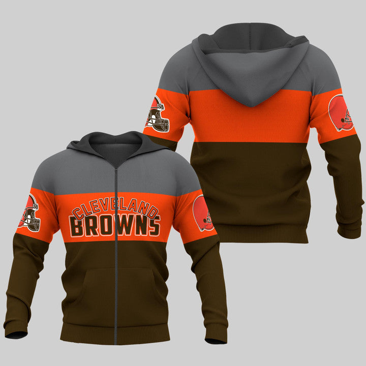 Cleveland Browns Zip Up Hoodies Extreme Pullover Hoodie 3D
