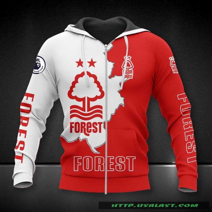 Nottingham Forest Fc Logo Edition Zip Up Hoodie