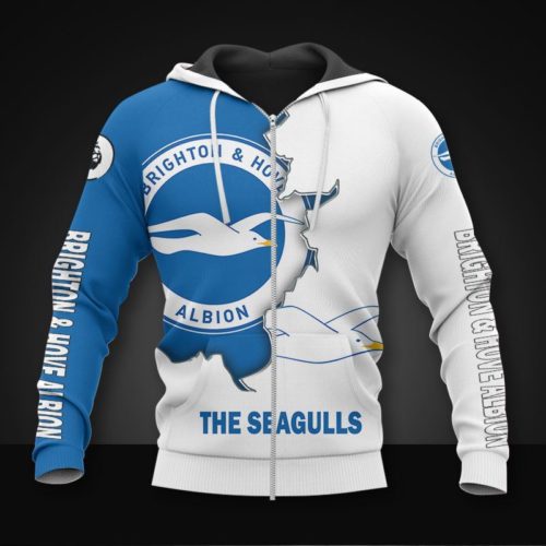 Brighton & Hove Albion Fc Seagulls Edition Zip Up Hoodie