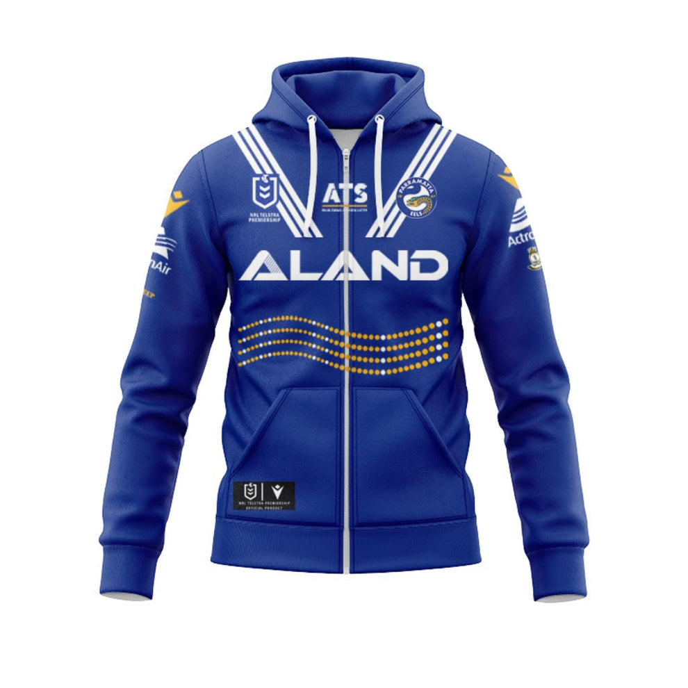 Nrl Parramatta Eels Custom Name Number Anzac Jersey Zip Up Hoodie