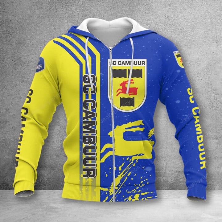 Sc Cambuur Logo Zip Up Hoodie For Men Women Fans