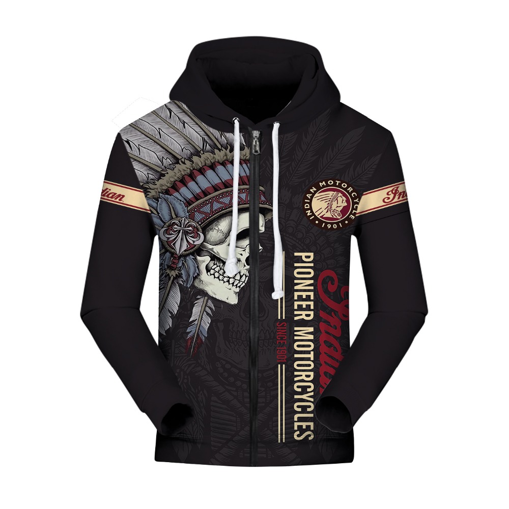 Indian Motorcycles Since 1901 Zip Up Hoodie