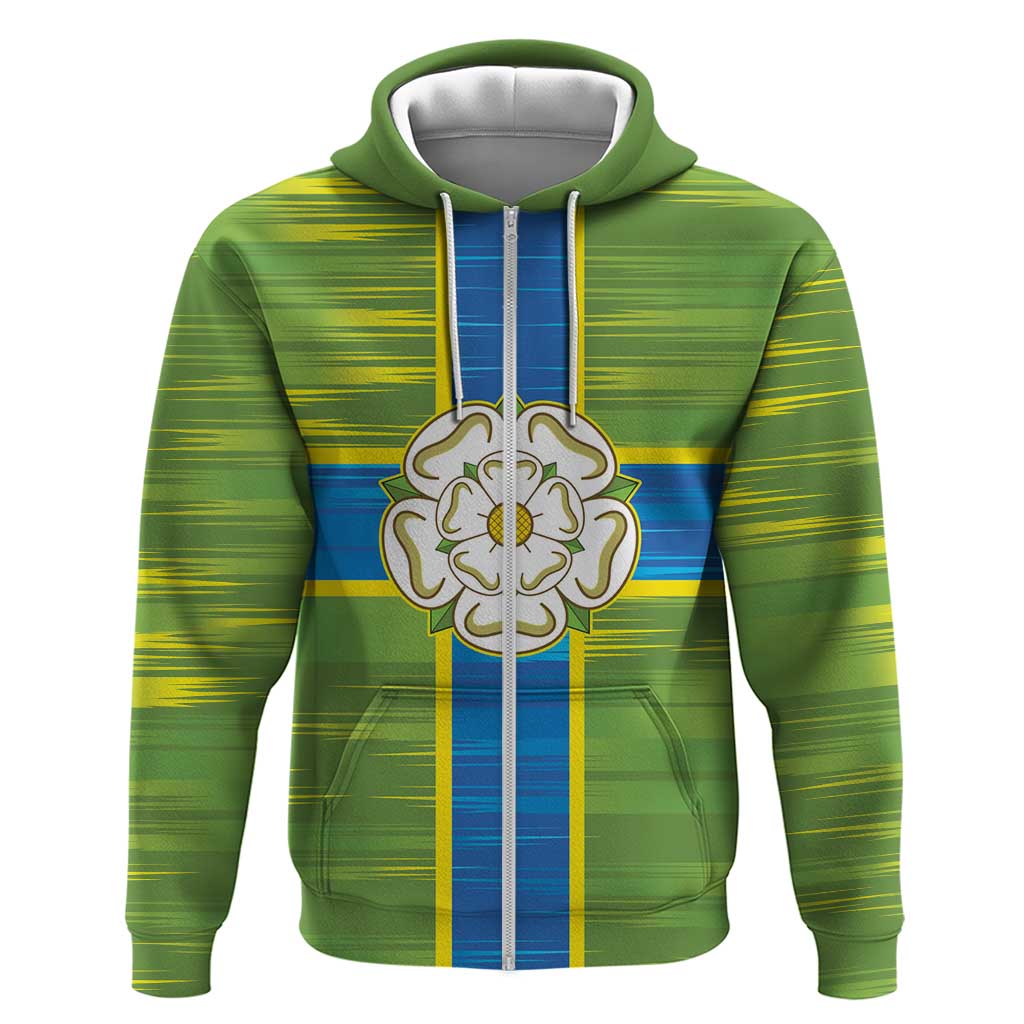 Yorkshire Heritage Personalized Zip Hoodie North Yorkshire White Rose