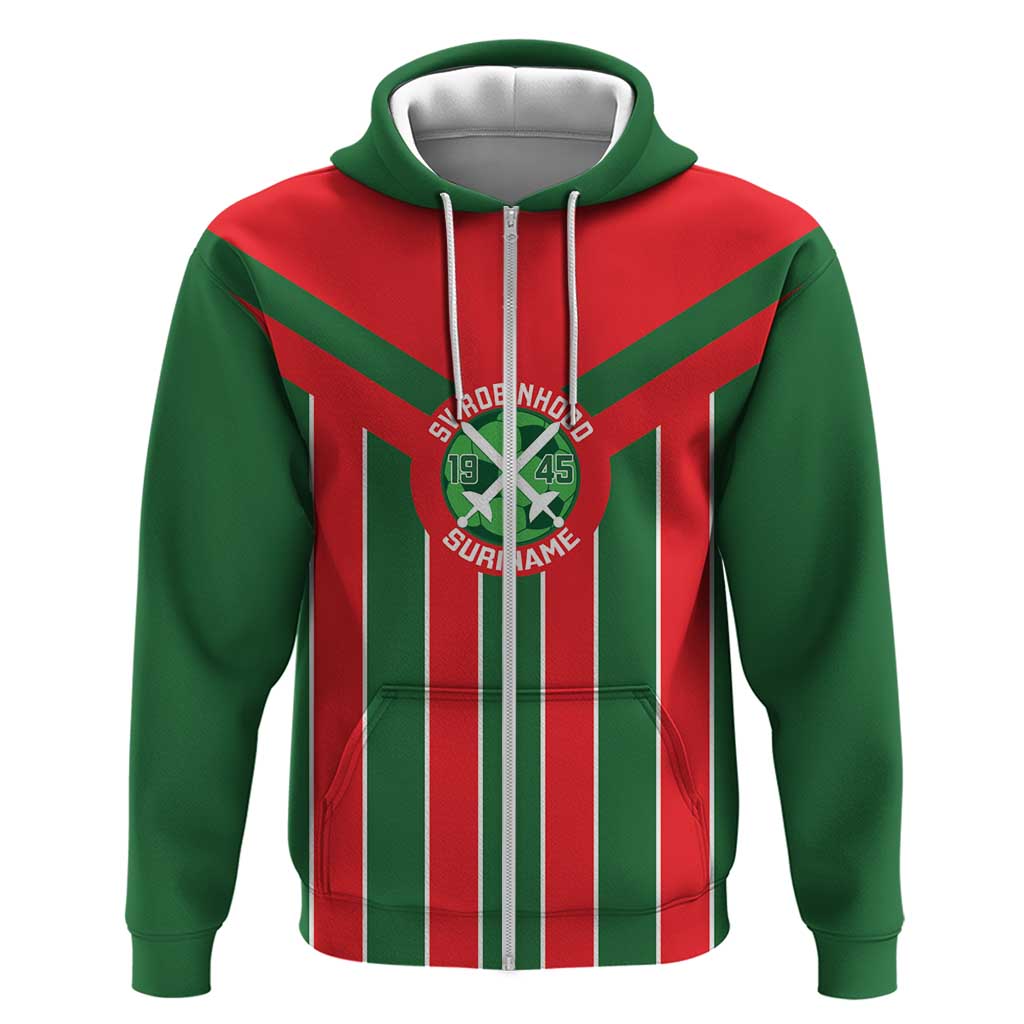 Robinhood Suriname Football Custom Zip Hoodie Go Geen Strijd