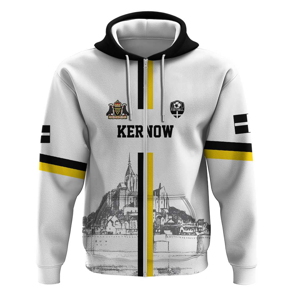 Custom Cornwall Football Zip Hoodie Mont Saint Michel