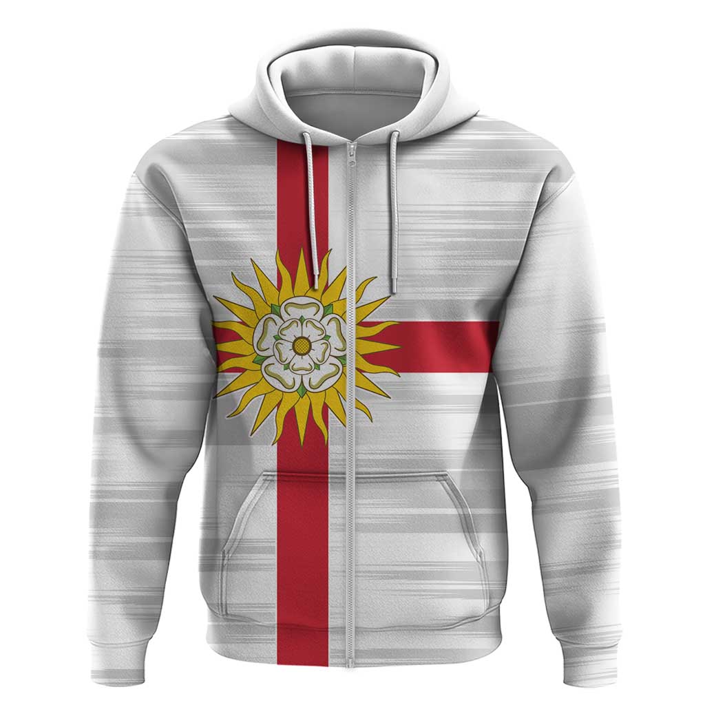Yorkshire Heritage Personalized Zip Hoodie West Yorkshire White Rose