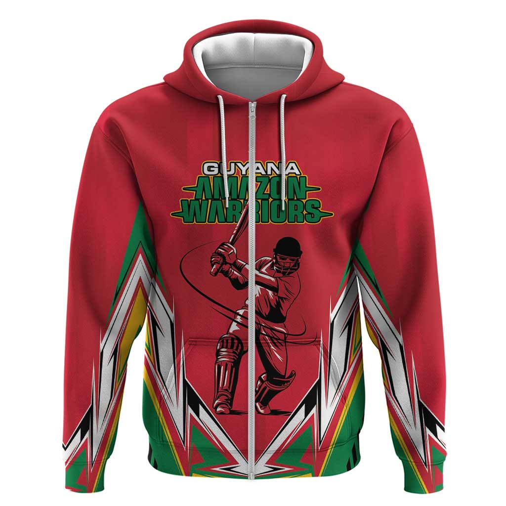 Custom Guyana Cricket Spirit Zip Hoodie Amazon Warriors Inspired