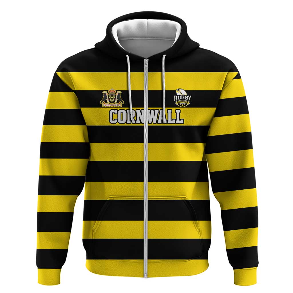 Custom Cornwall Rugby Zip Hoodie One And All