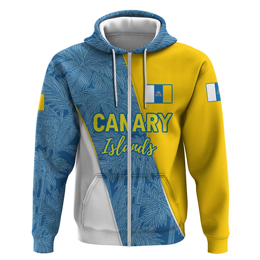 Canary Islands Flag Zip Hoodie Autonomous Community Of Spain