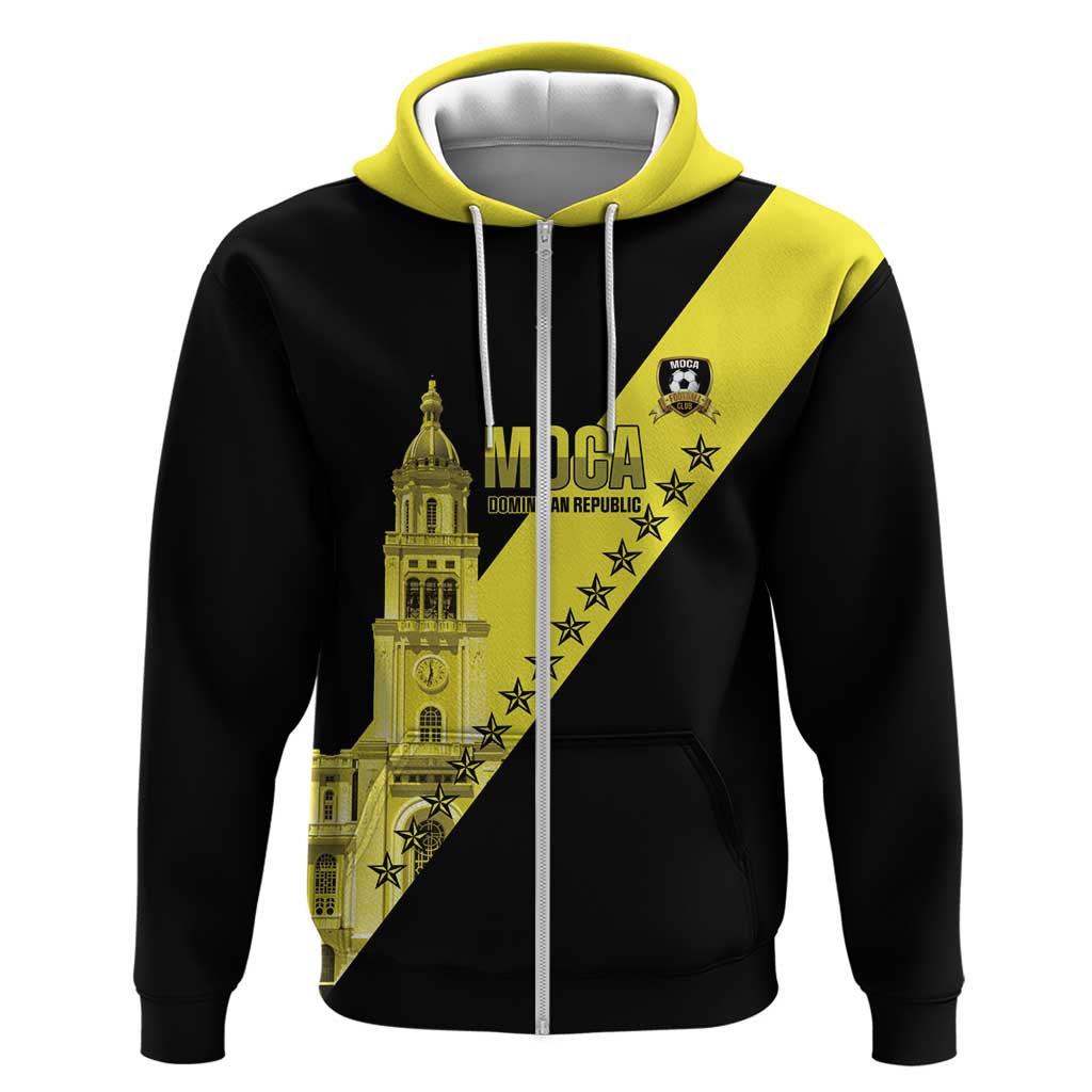 Cradle Of Dominican Republic Football Custom Zip Hoodie Go Moca Diagonal Style