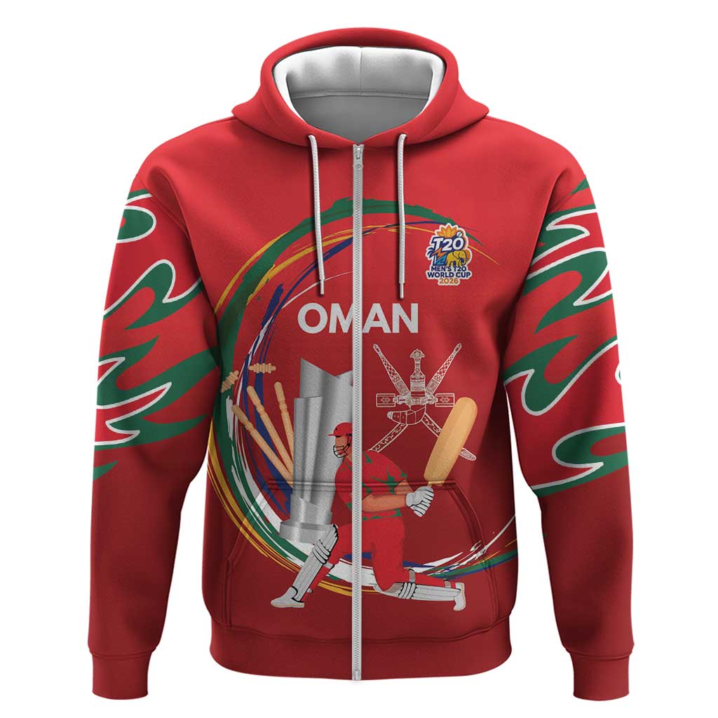 Custom Cricket Oman East Asia-Pacific Zip Hoodie Oman Home Victory Spirit
