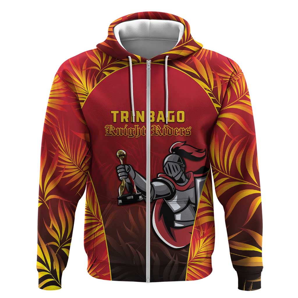 Custom Trinbago Cricket Knight Riders Zip Hoodie Go Champs