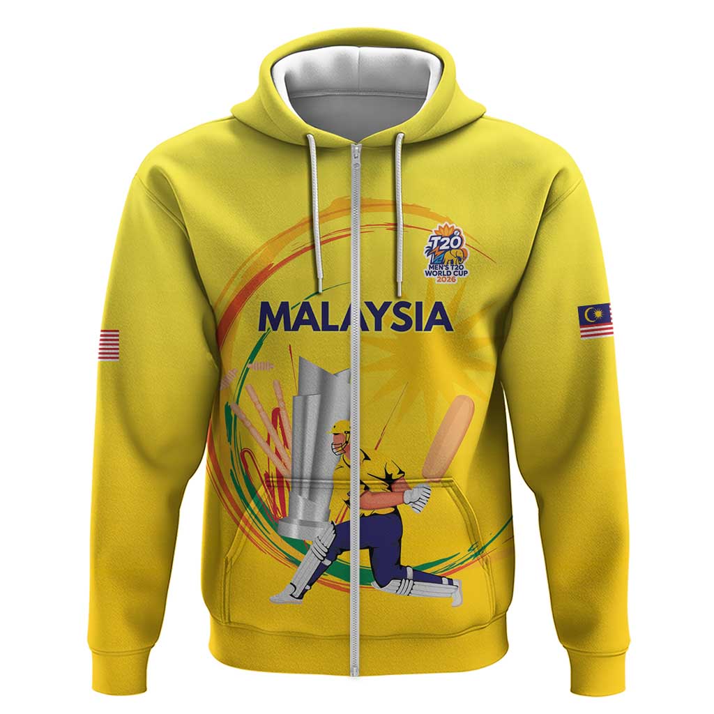 Custom Cricket Malaysia East Asia-Pacific Zip Hoodie Malaysia Road To Glory