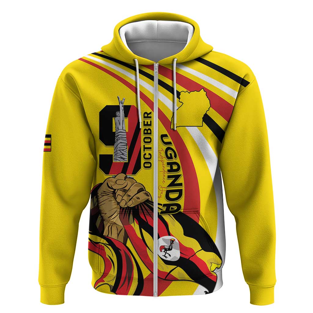 Uganda Zip Hoodie 63Rd Anniversary Of Independence