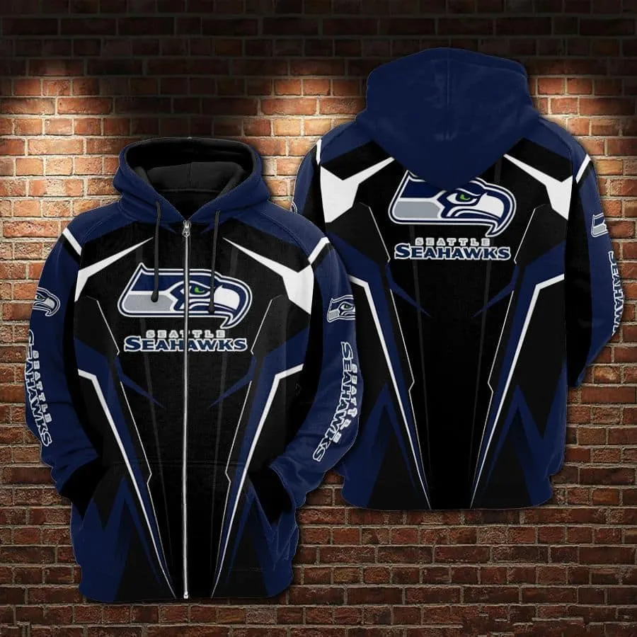 Seattle Seahawks Limited All Over Print Hoodie Zip Up Hoodie