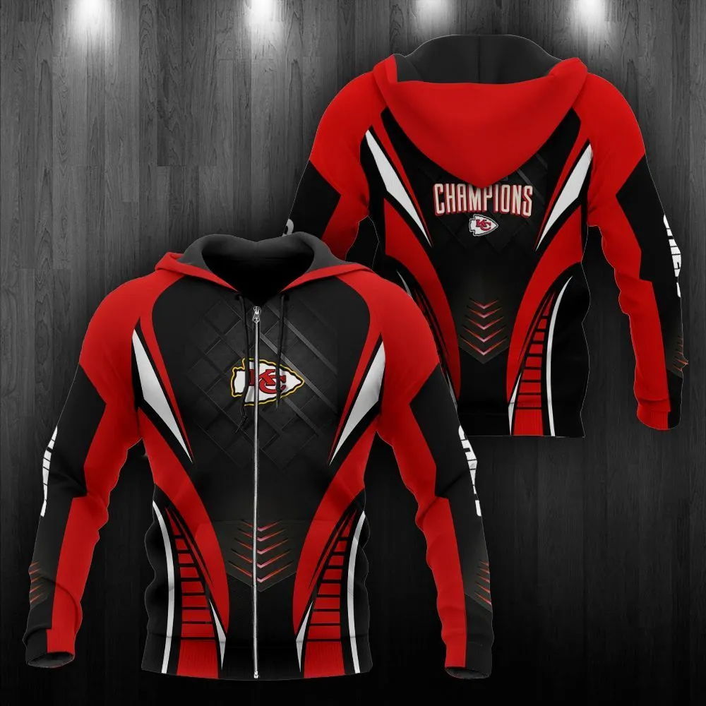 Kansas City Chiefs Limited All Over Print Hoodie Zip Up Hoodie