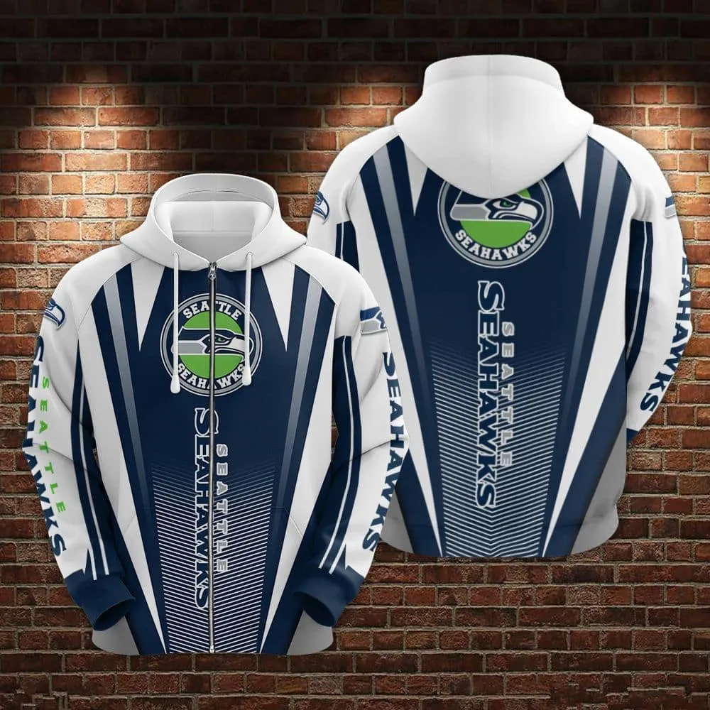 Seattle Seahawks Limited All Over Print Hoodie Zip Up Hoodie For Sport Fans