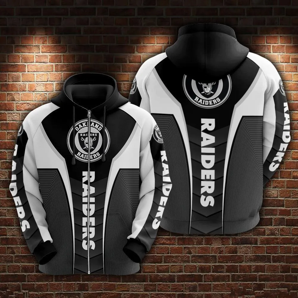 Las Vegas Raiders Limited All Over Print Hoodie Zip Up Hoodie For Sport Fans