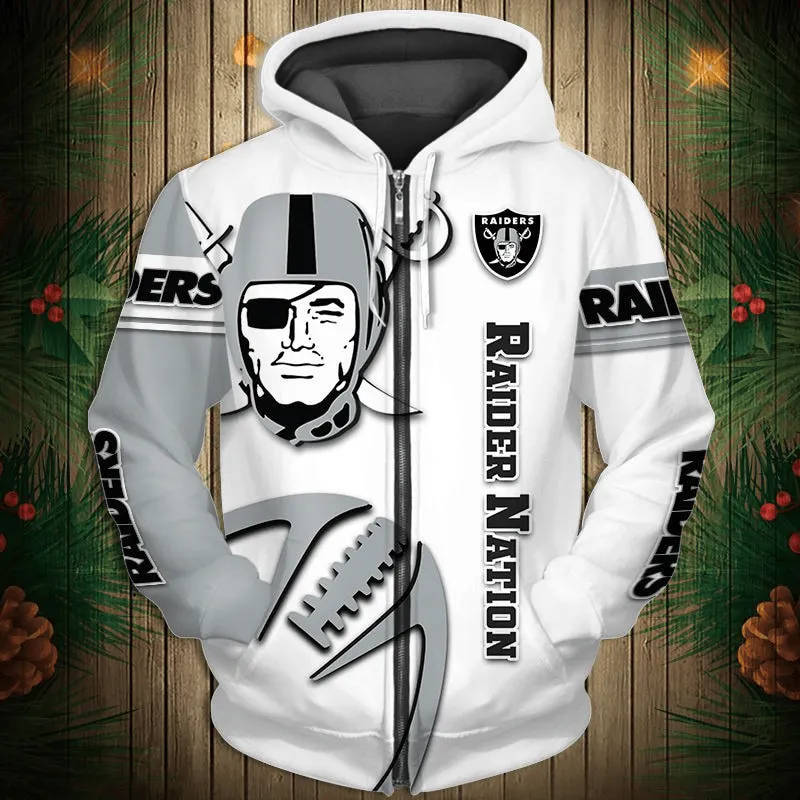 Las Vegas Raiders New 3D Graphic All Over Print Hoodie Zip Up Hoodie