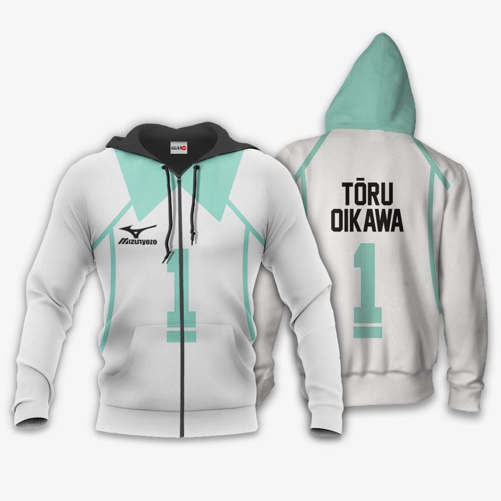 Haikyu Toru Oikawa Number 1 Zip Up Hoodie