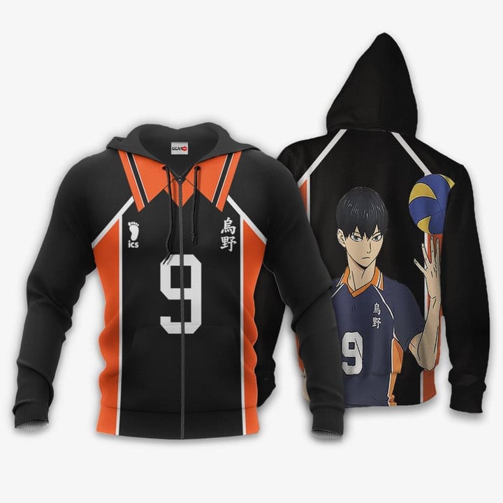 Haikyu Tobio Kageyama Number 9 Zip Up Hoodie