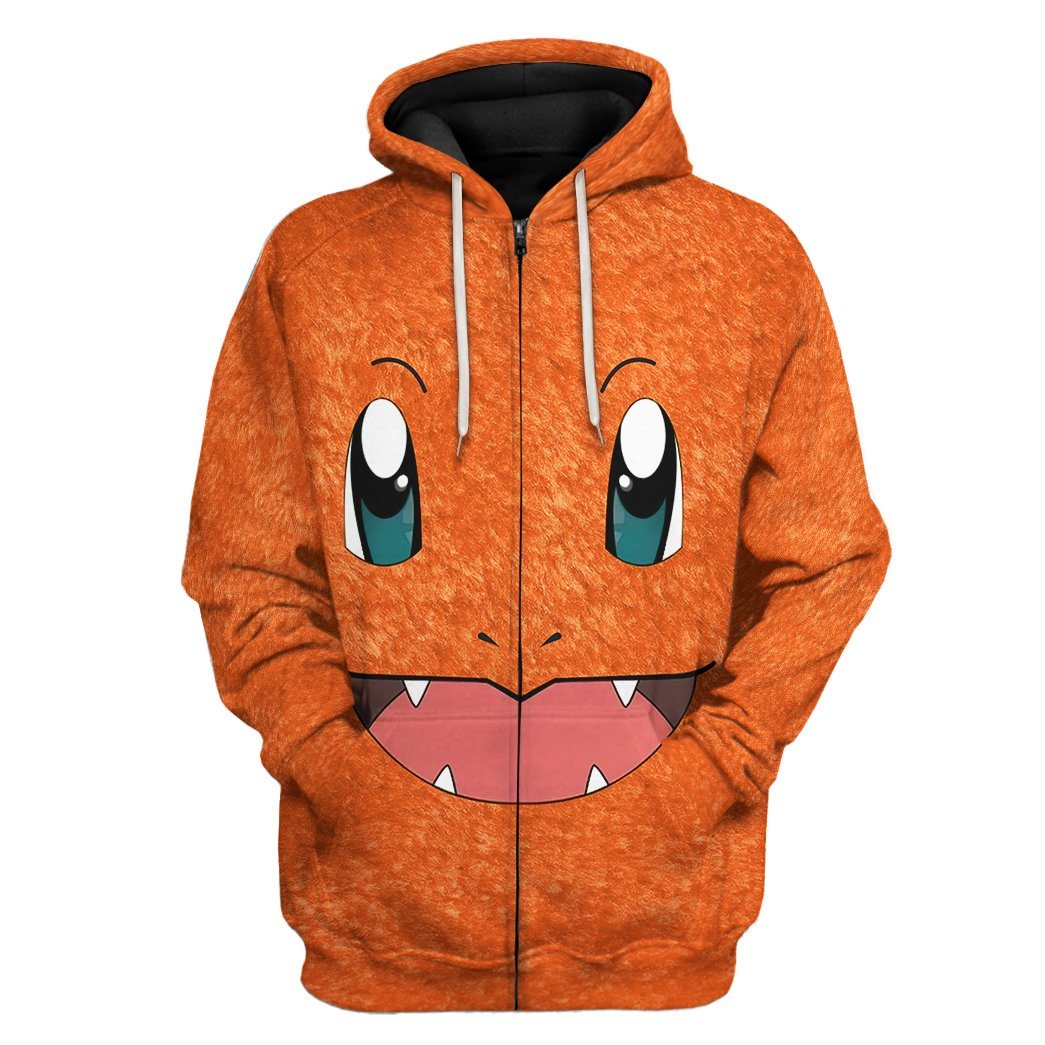 Pokemon Charmander Anime Zip Hoodie Jacket For Men And Women