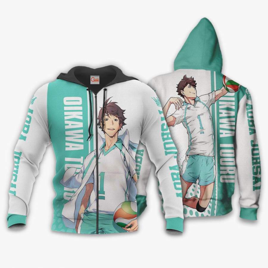 Haikyu Toru Oikawa Anime Zip Hoodie Jacket For Men And Women