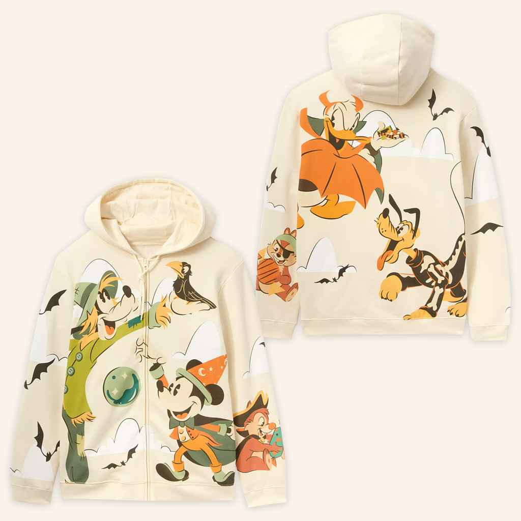 Halloween Merch 2025 Mickey Mouse And Friends Halloween Zip Hoodie Friends Gifts
