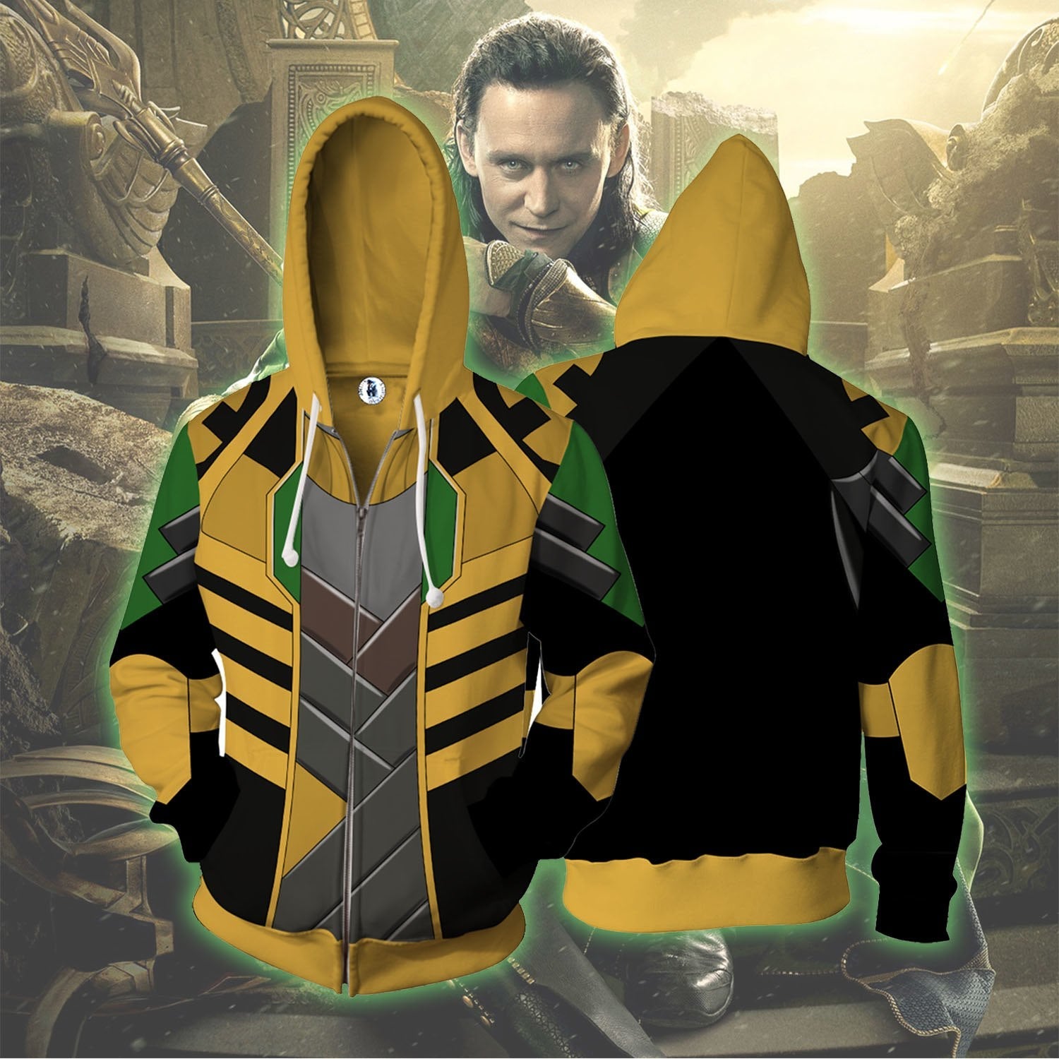Loki Cosplay Zip Hoodie Jacket For Men And Women Jacket