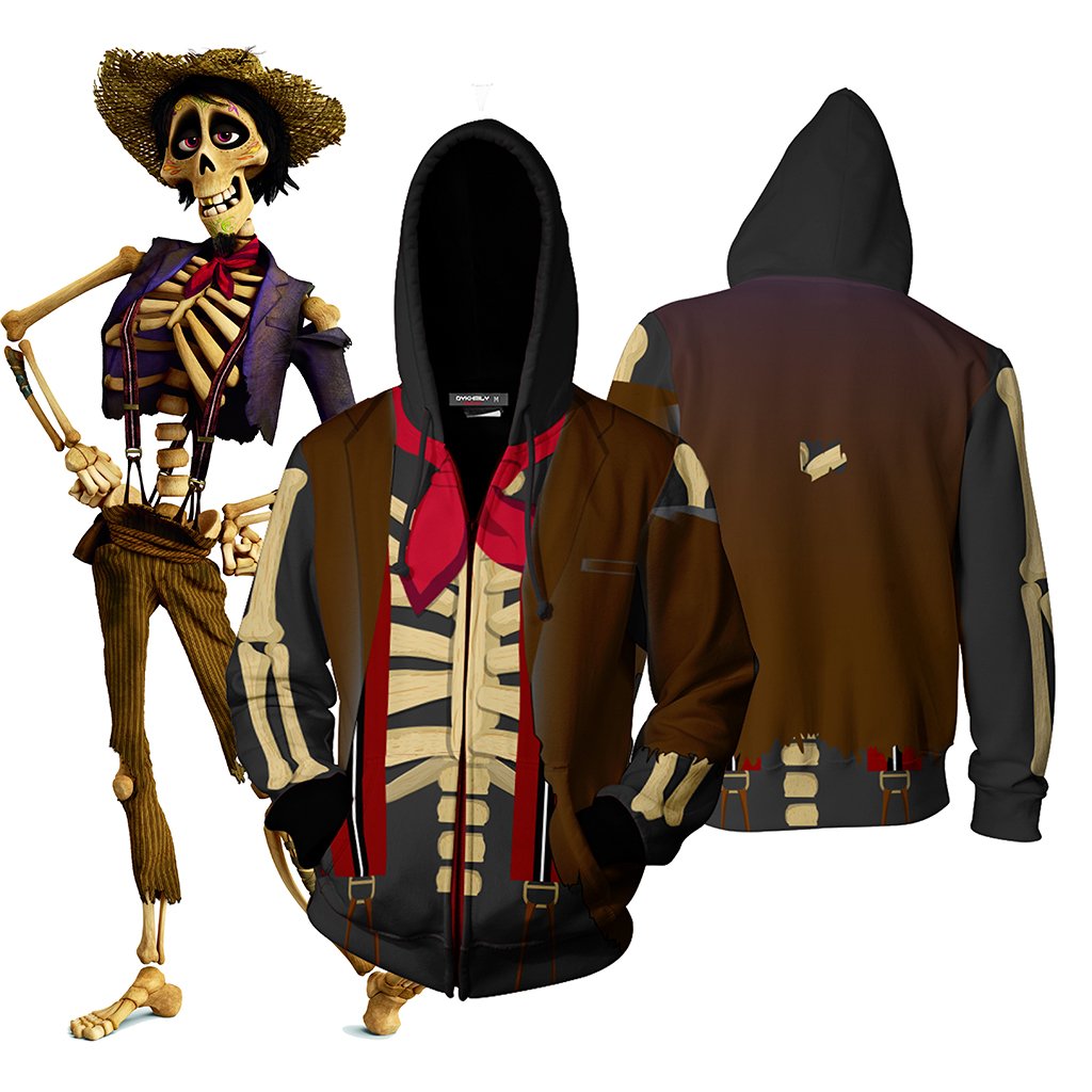 Coco Cosplay Zip Hoodie Jacket For Men And Women Jacket