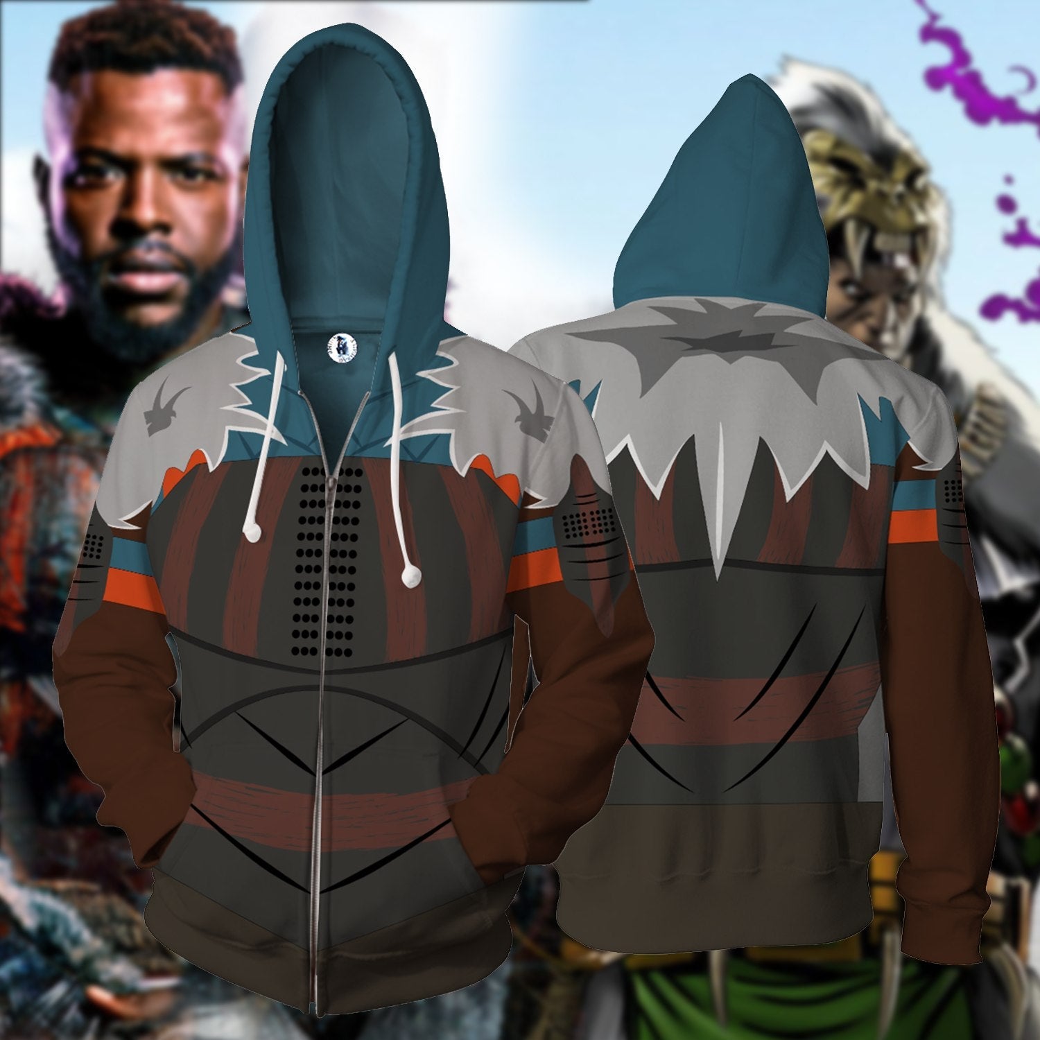 M'Baku Cosplay Zip Hoodie Jacket For Men And Women Jacket