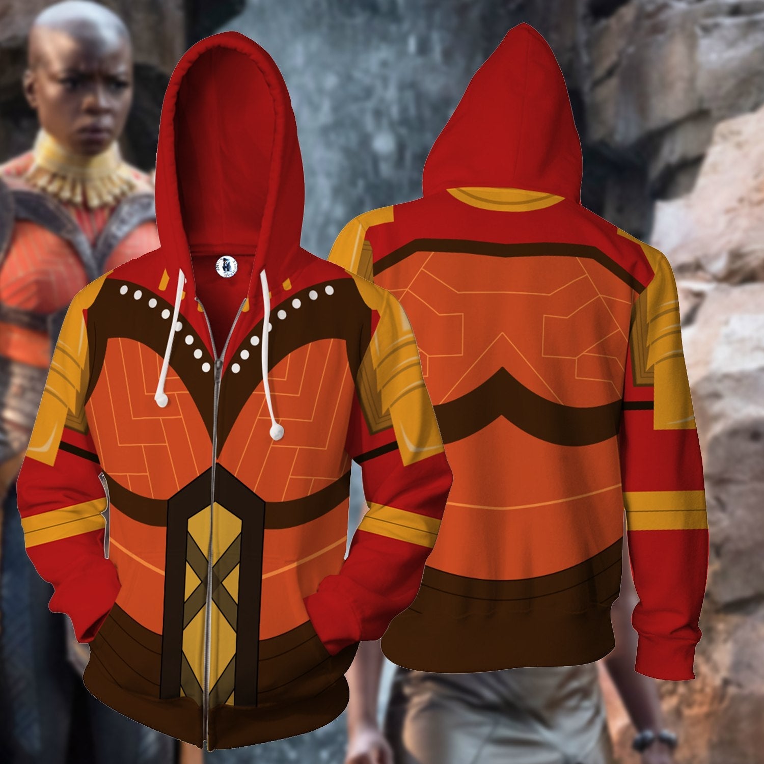 Okoye Cosplay Zip Hoodie Jacket For Men And Women Jacket
