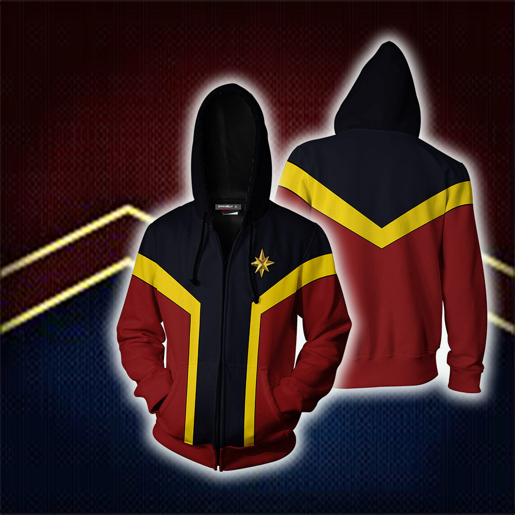 Captain Marvel New Version Zip Up Hoodie Jacket