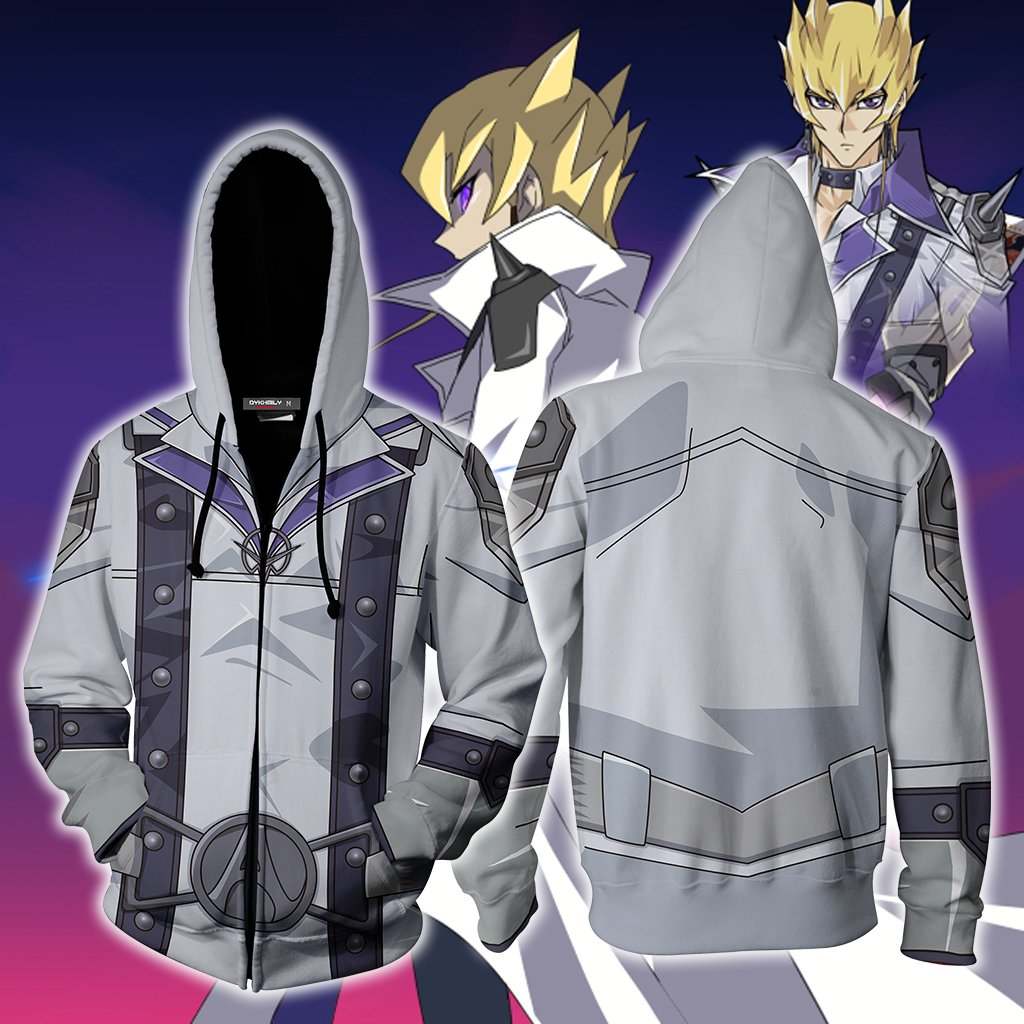 Yu-Gi-Oh Jack Atlas Cosplay Zip Up Hoodie Jacket