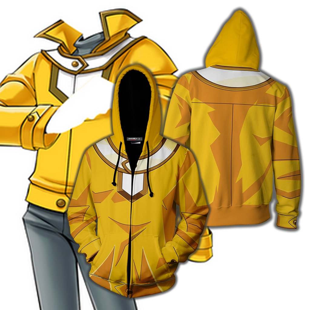 Yu-Gi-Oh Ra Yellow Male Cosplay Zip Up Hoodie Jacket