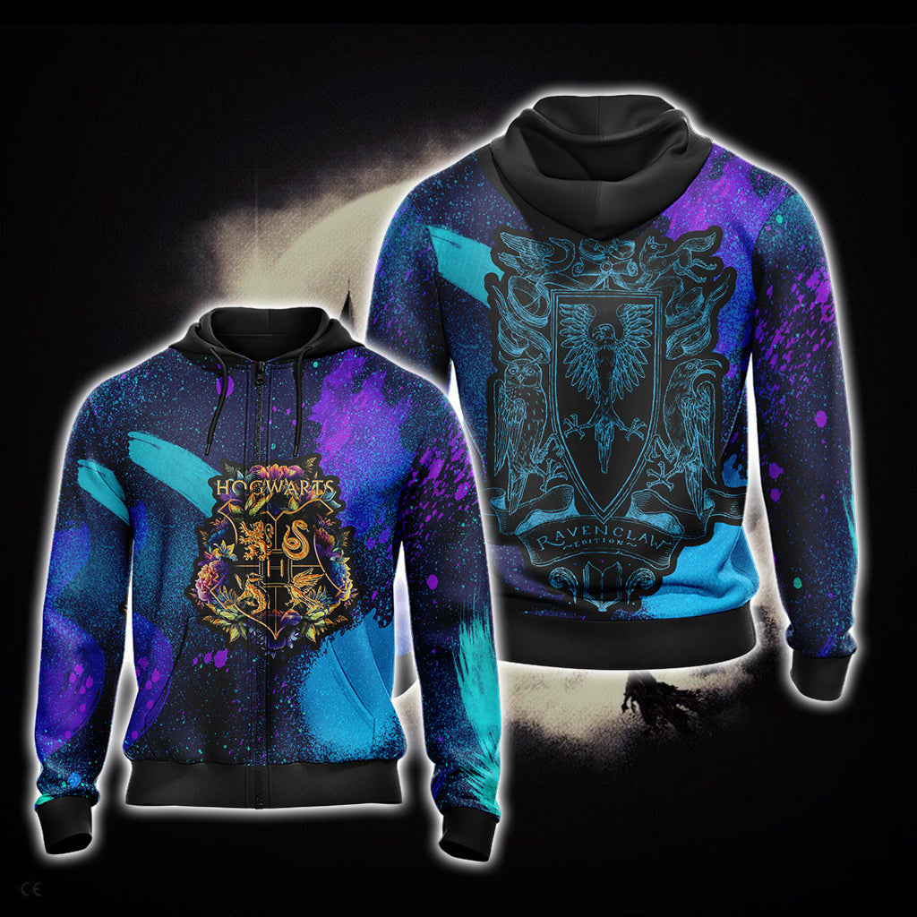 Wise Like A Ravenclaw Harry Potter New Style Unisex Zip Up Hoodie
