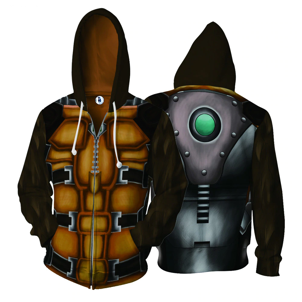 Rocket Raccoon Cosplay Zip Up Hoodie Jacket