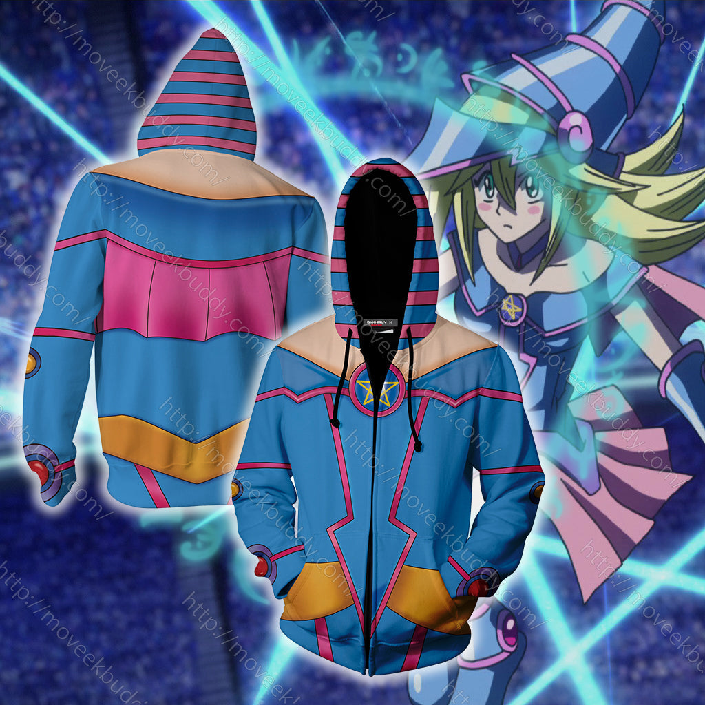 Yu-Gi-Oh Dark Magician Girl Cosplay Zip Up Hoodie Jacket