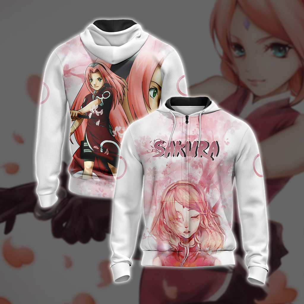Naruto - Sakura Haruno New Unisex Zip Up Hoodie