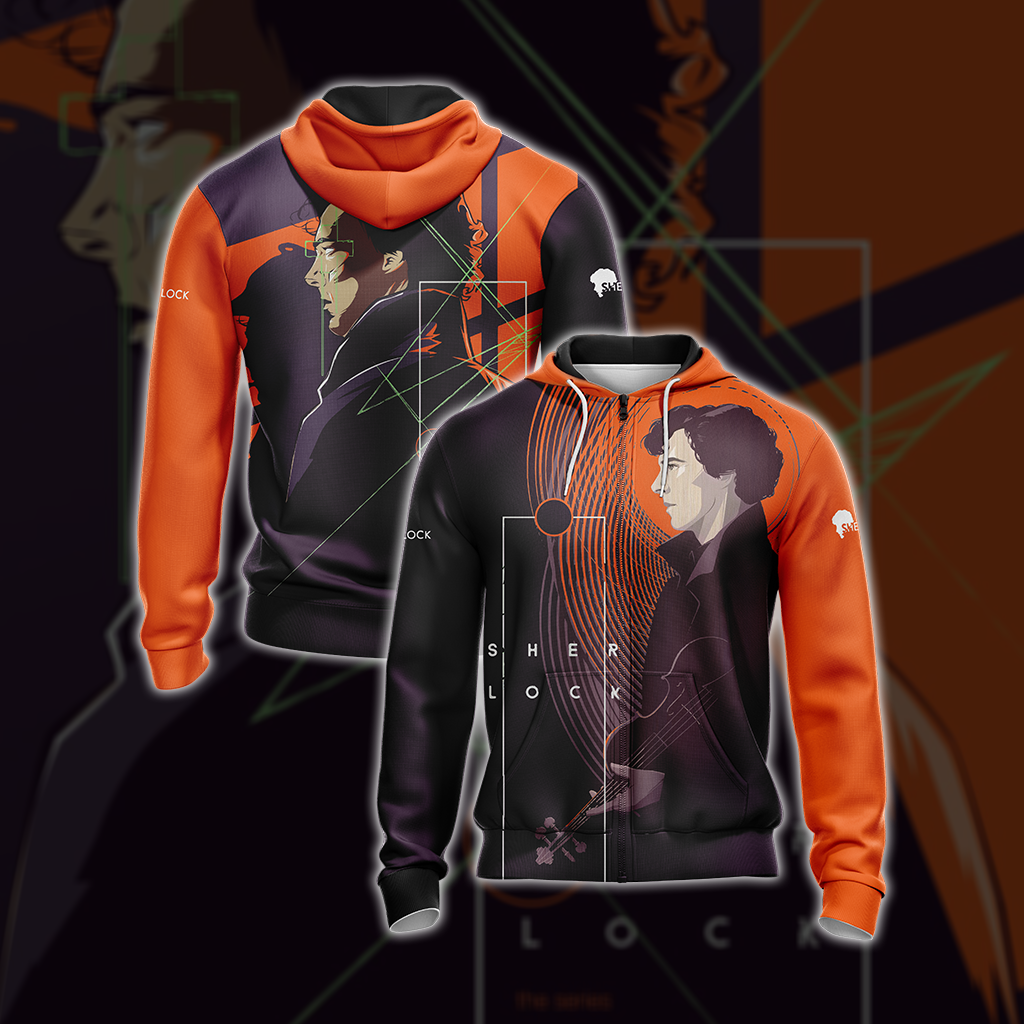 Sherlock New Look Unisex Zip Hoodie Jacket For Men And Women