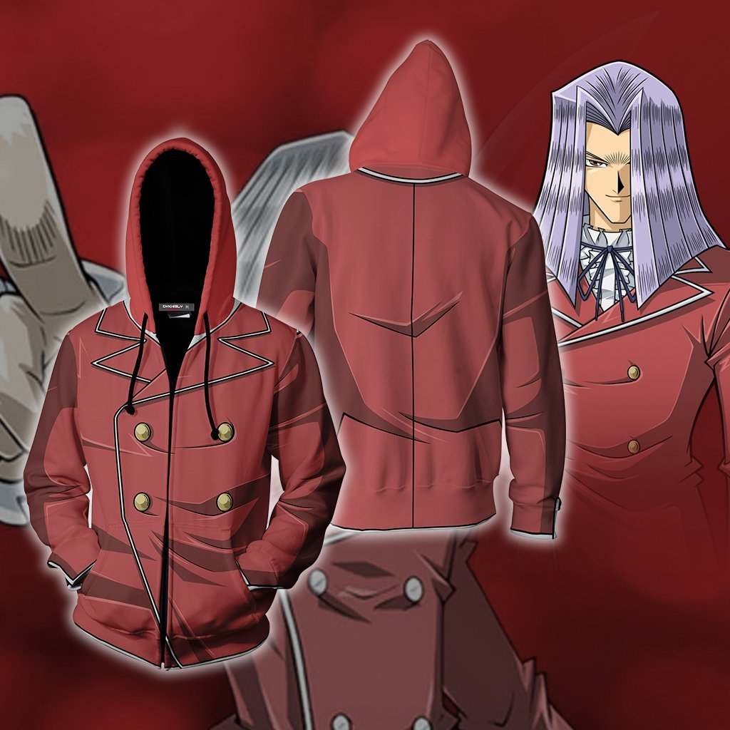 Yu-Gi-Oh Maximillion Pegasus Cosplay Zip Up Hoodie Jacket