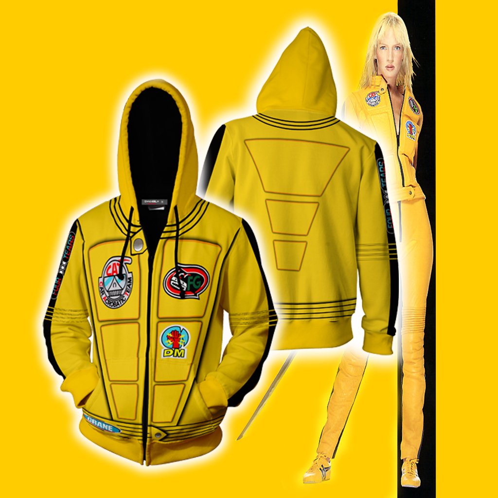 Kill Bill The Bride Beatrix Kiddo Cosplay Zip Up Hoodie Jacket