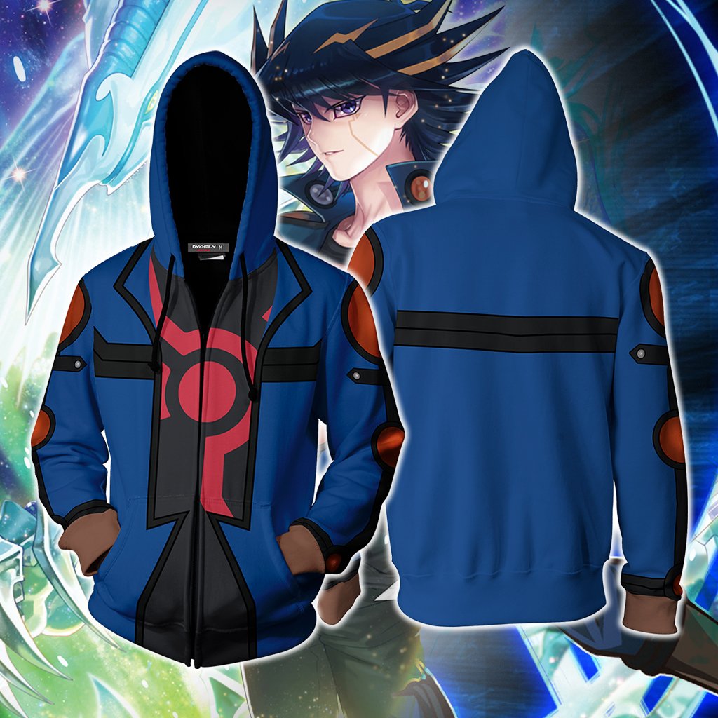 Yu-Gi-Oh Fudo Yusei Cosplay Zip Up Hoodie Jacket